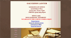 Desktop Screenshot of galvestonlawyer.us